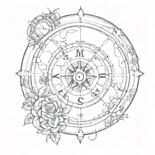 Compass Clock And Atom