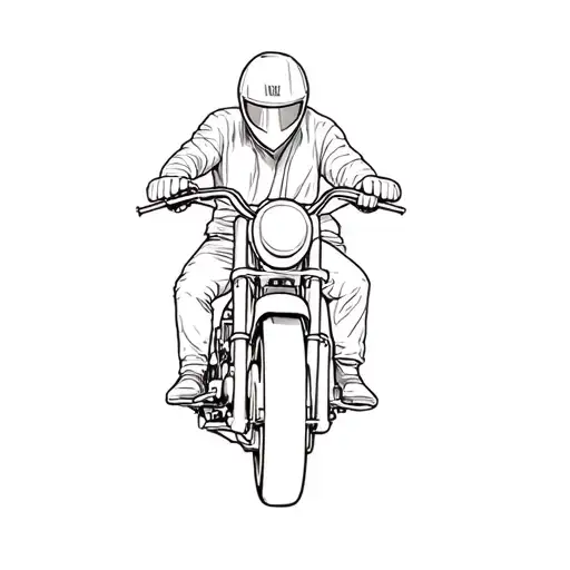 A Group Of People Riding Motorcycles