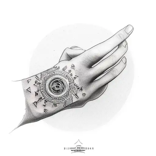 Family Sleeve Tattoo With Baby Hand Print