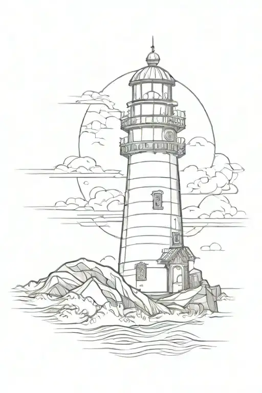 Lighthouse In The Sea