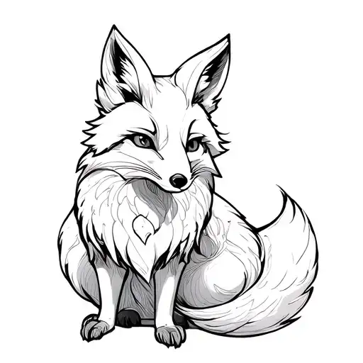 Kitsune Fox Japanese Style