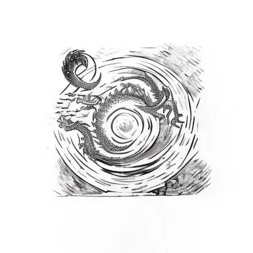 Van Gogh Starry Night With Dragon