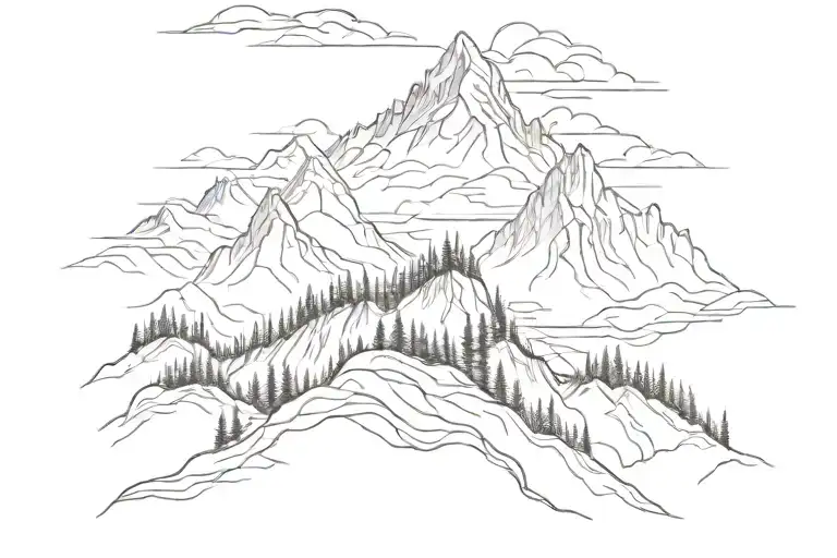 Mountain Scape Scene