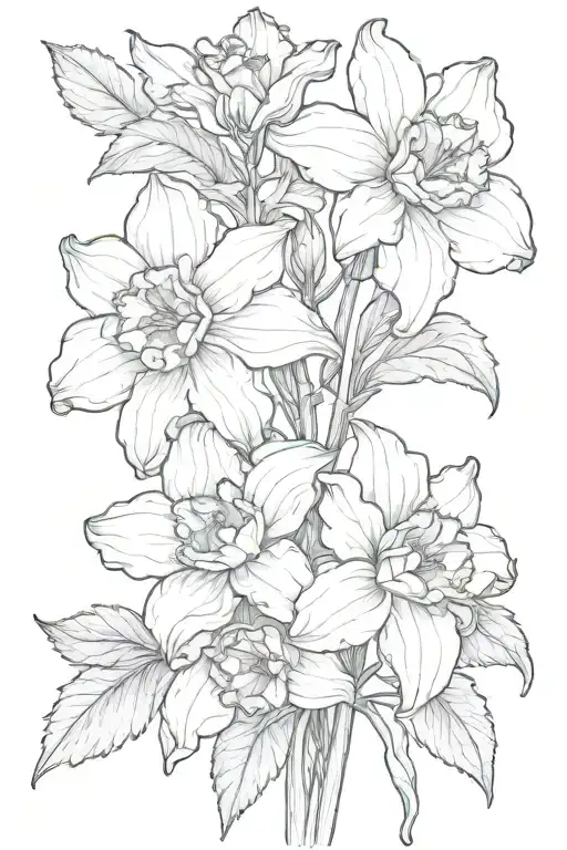 Carnation Daffodil Daisy Flowers Intertwined