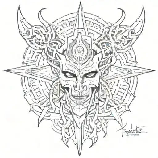 Black Tribal Goth Evil