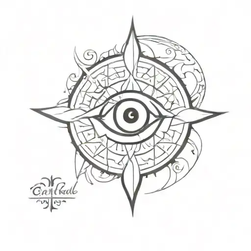 Black Tribal Goth Evil Eye