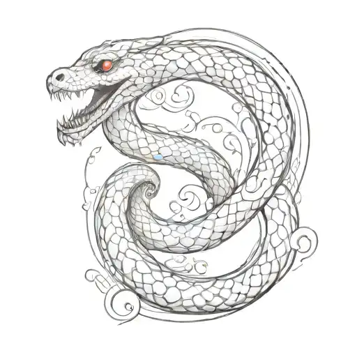 Ouroboros Snake As Infinite Symbol