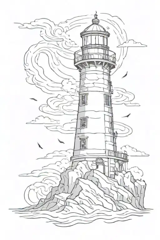 Lighthouse Stormy Condition