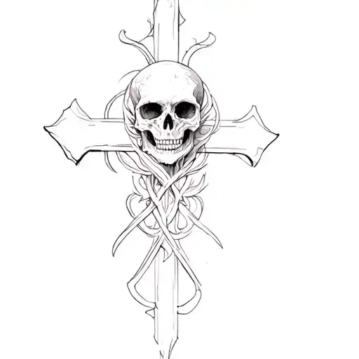 A Skull And Cross