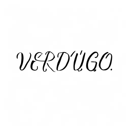 The Word Verdugo With Lines Following Every Word
