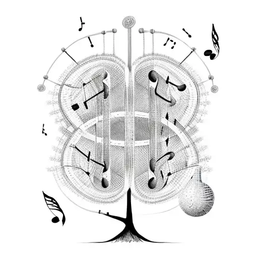 Dna Tree With Music Notes