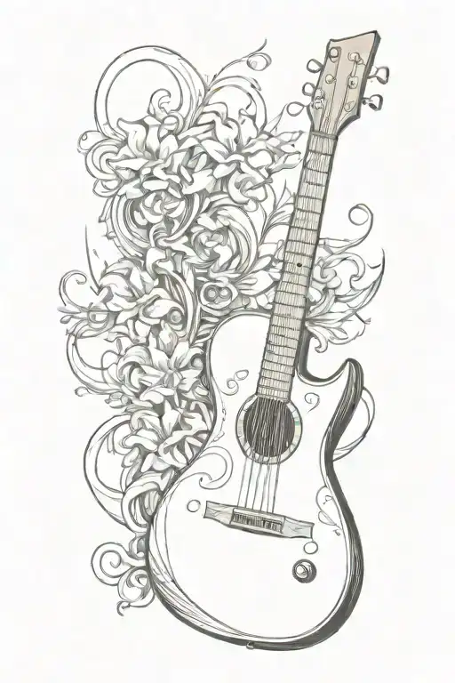 Guitar With Good Looking On It
