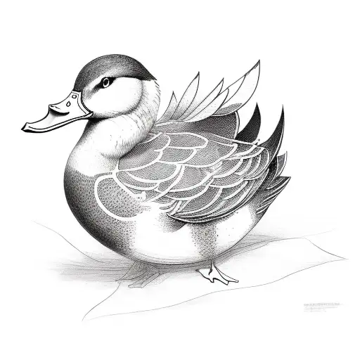 Black Personified Duck