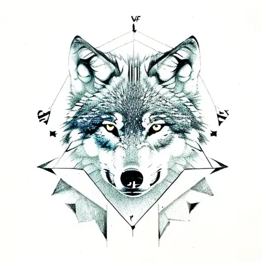 Wolf With Compass