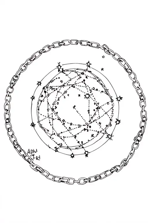 Adn Chain Astronome Map Star Constellation Forming