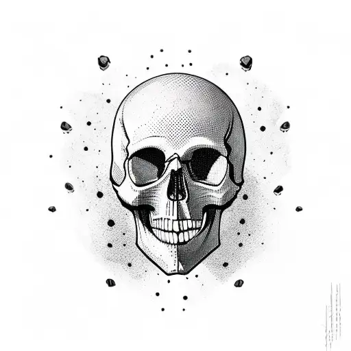 Skull Trash Polka Red And Black