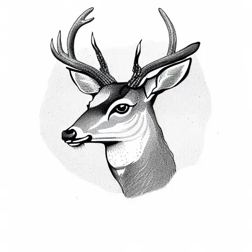 Deer With Draft Traces