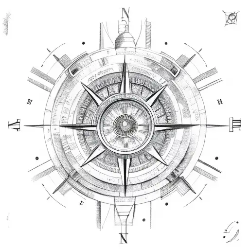 Helm Wheel As Compass