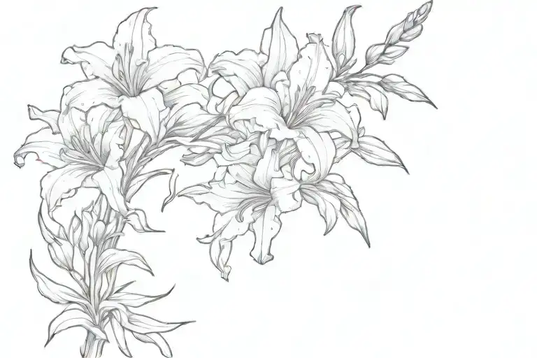 Gladiolus Flowers In Arch