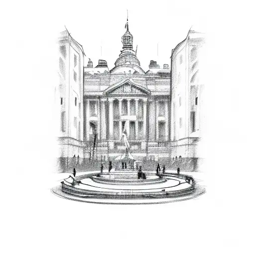 A Sketch Of You And Your Friends Exploring Historical Landmarks