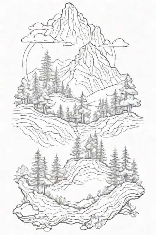 Woods And Mountain Sleeve