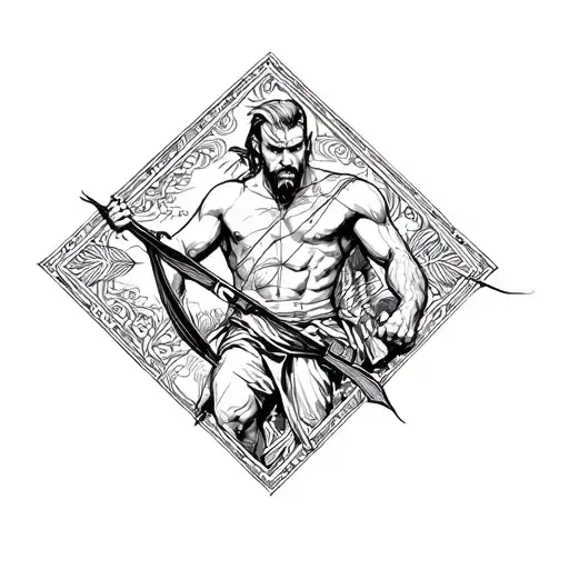 A Man With A Bow And Arrow