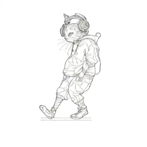 A Cat Wearing Headphones