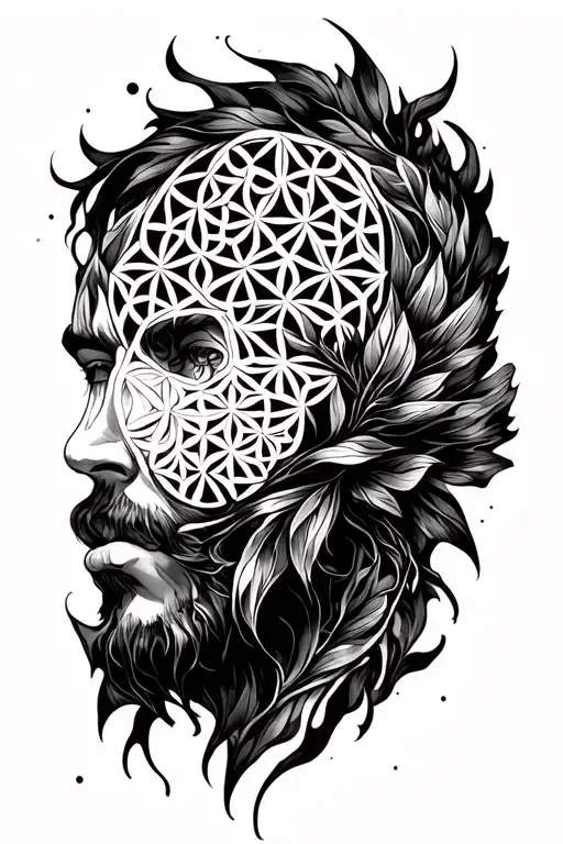 Flower Of Life Geometric Masculan