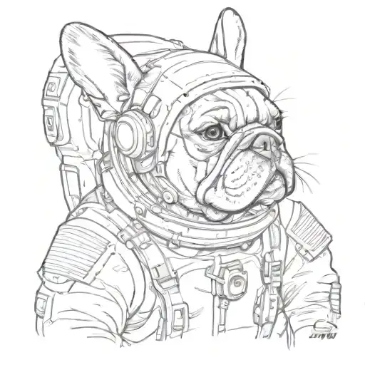 French Bulldog Astronaut