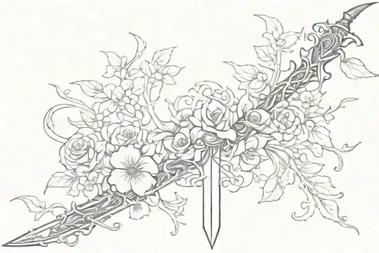 Sword Flowers Vines Growing