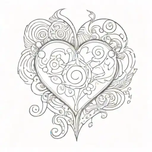 A Heart That Is Formed With Leo Sagittarius And Aquarius Star Sign Forming The Heart