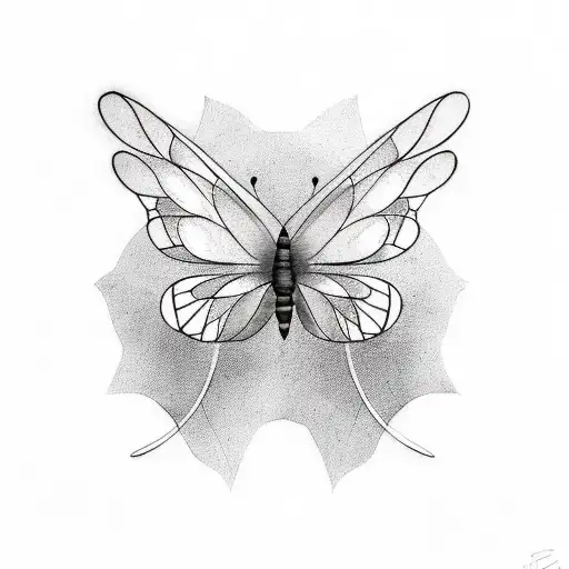 A Beautiful Minimalist Tattoo Of Davi And Clarice's Names Intertwined With Butterfly Wings