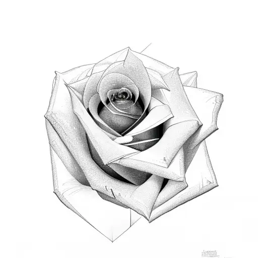 Rose With Geometric Form