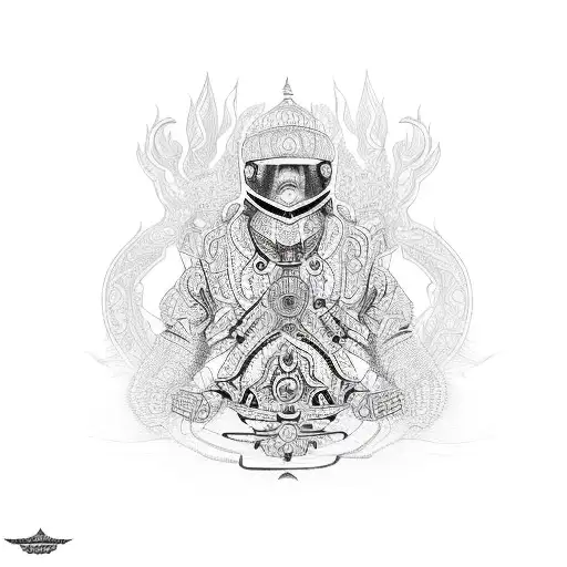 A Motorcycle With Intricate Indian Patterns