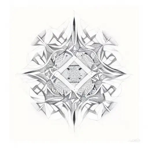 Mathematical Symbols Forming A Beautiful Pattern