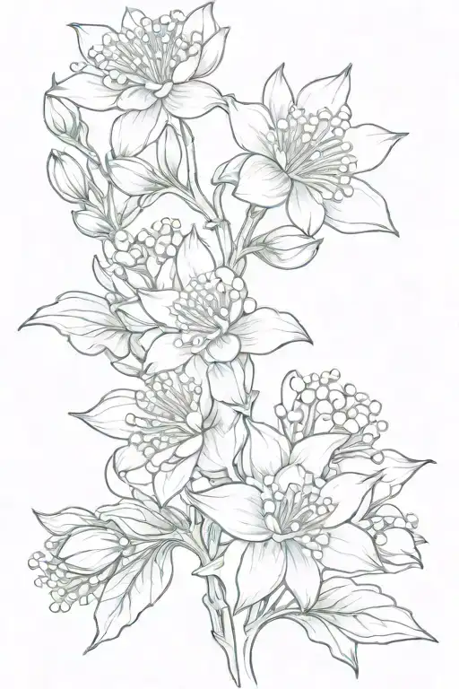 Mums Lily Of The Valley Violet Hawthorn Water Lily Sleeve