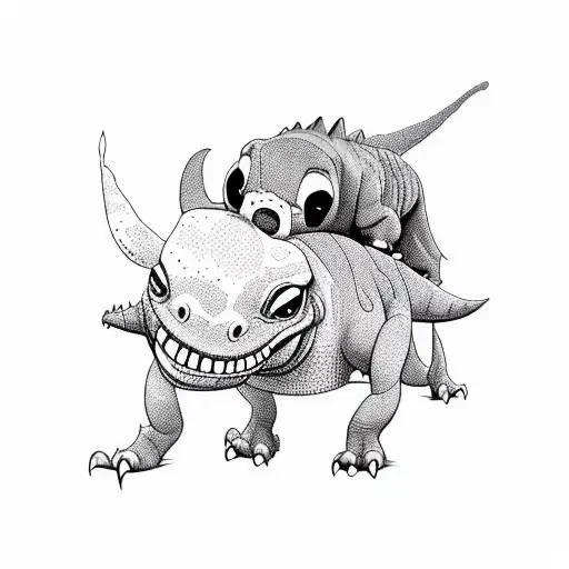 Stitch And Dinosaur