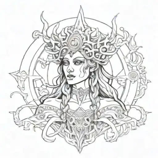 Creepy Dark Slavic Goddess