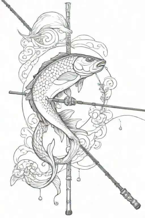 Fishing Pole With Kids Names Incorporated