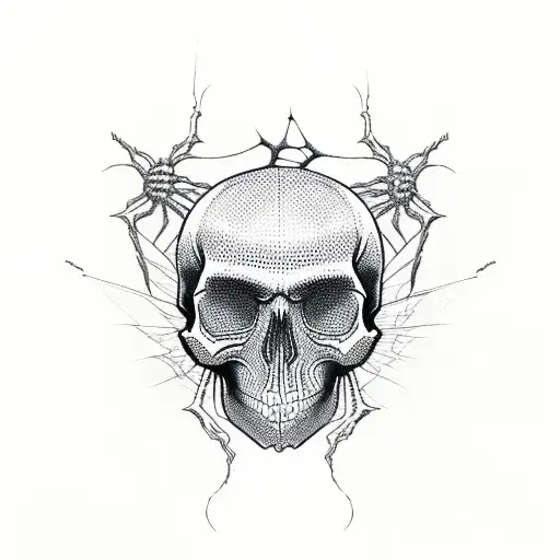 Skull And Spiderwebs