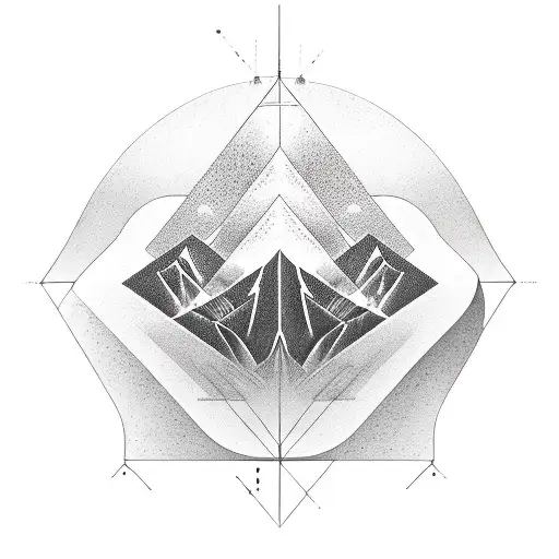 A Mountain Range Composed Of Computer Code Symbols