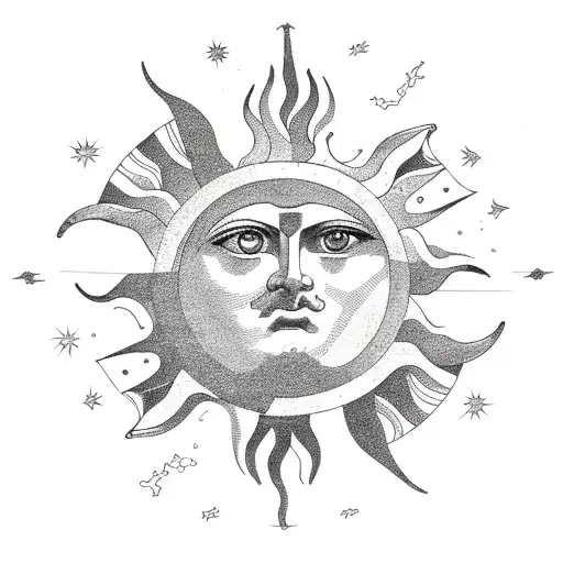 Sun With Apollo The Sun God
