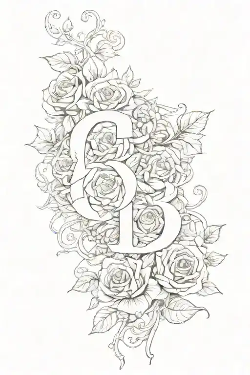 Number 13 Made With Rose Vines