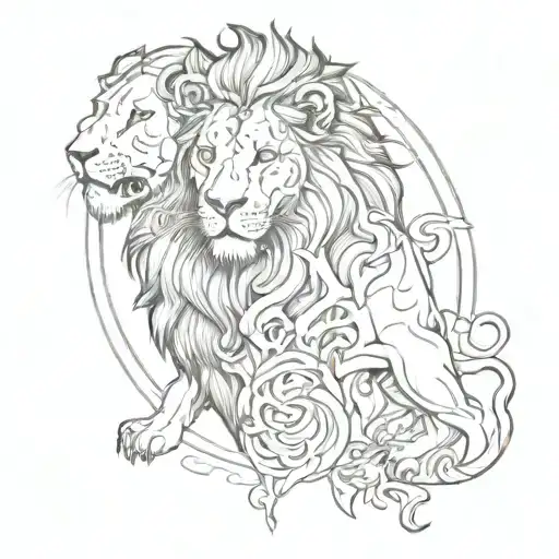 Lion And God Symbol