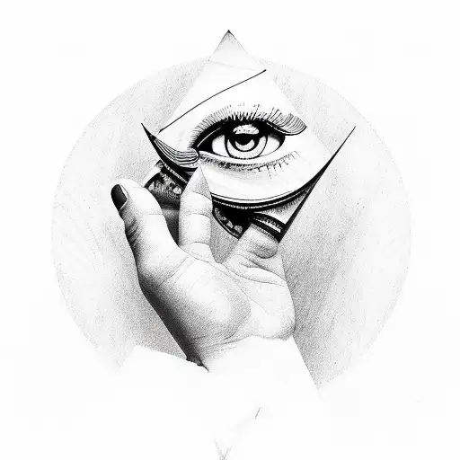 Hansa Hand With Ra Eye And Egyptian Open Winds