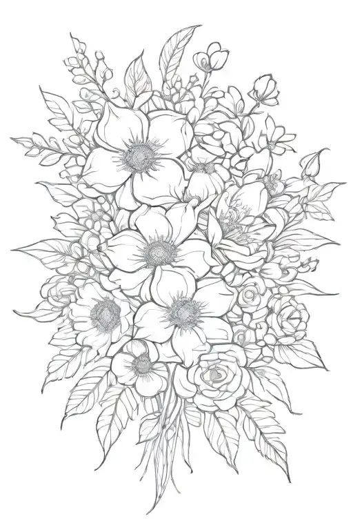 Flower Bouquet March April July November Birth Flower