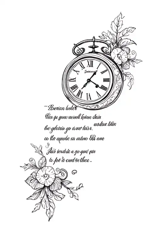 Clock With Latin Quote