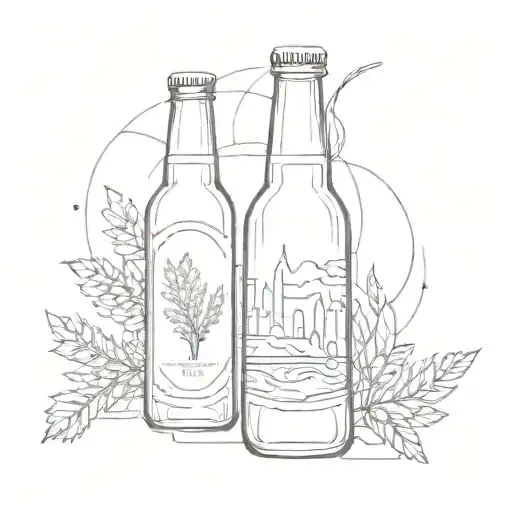 A Minimalist Beer Bottle With A Fine Line Design