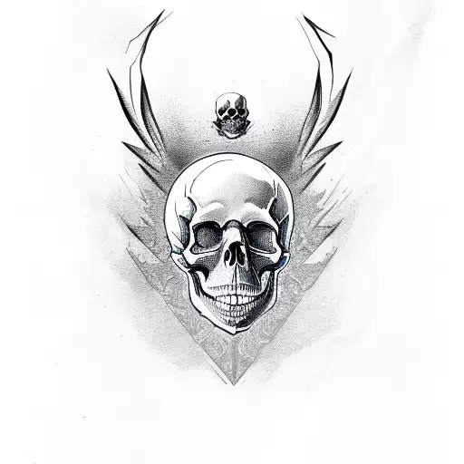 Skull Wings Roses