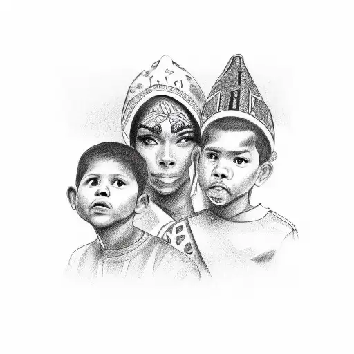 Mexican And Black Family